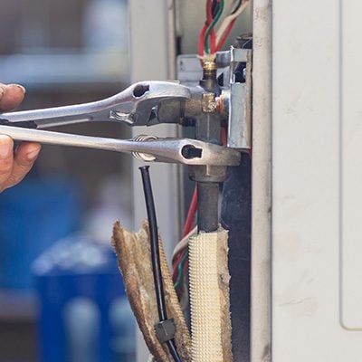 Furnace Repair in process